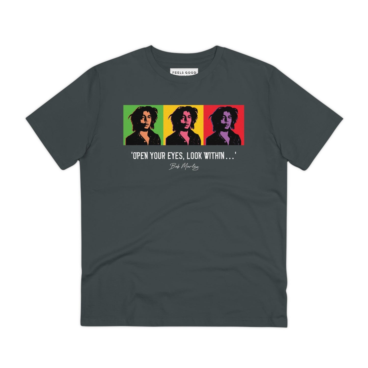 Famous Quotes 'Bob Marley' Organic Cotton T-shirt - Caribbean Tshirt