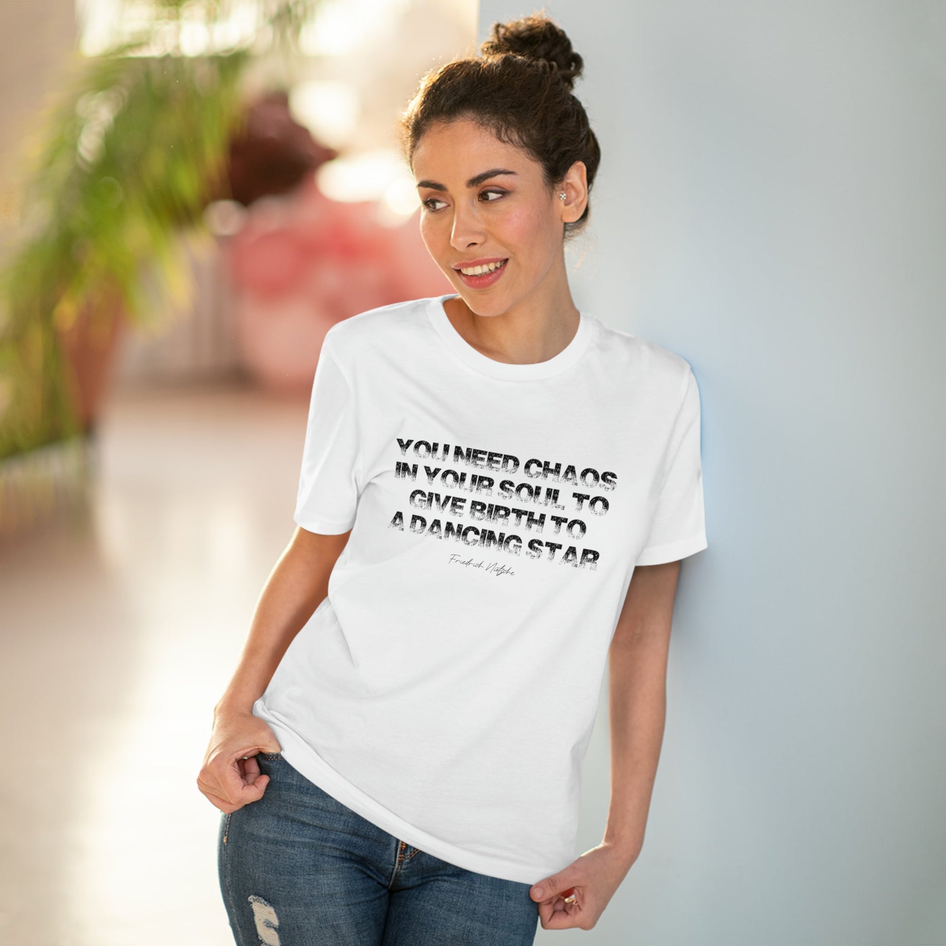 Famous Quotes 'Chaos In Your Soul' Nietsche Organic Cotton T-shirt - Eco Tee