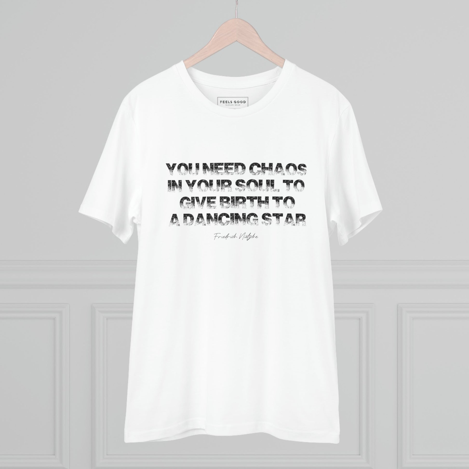 Famous Quotes 'Chaos In Your Soul' Nietsche Organic Cotton T-shirt - Eco Tee