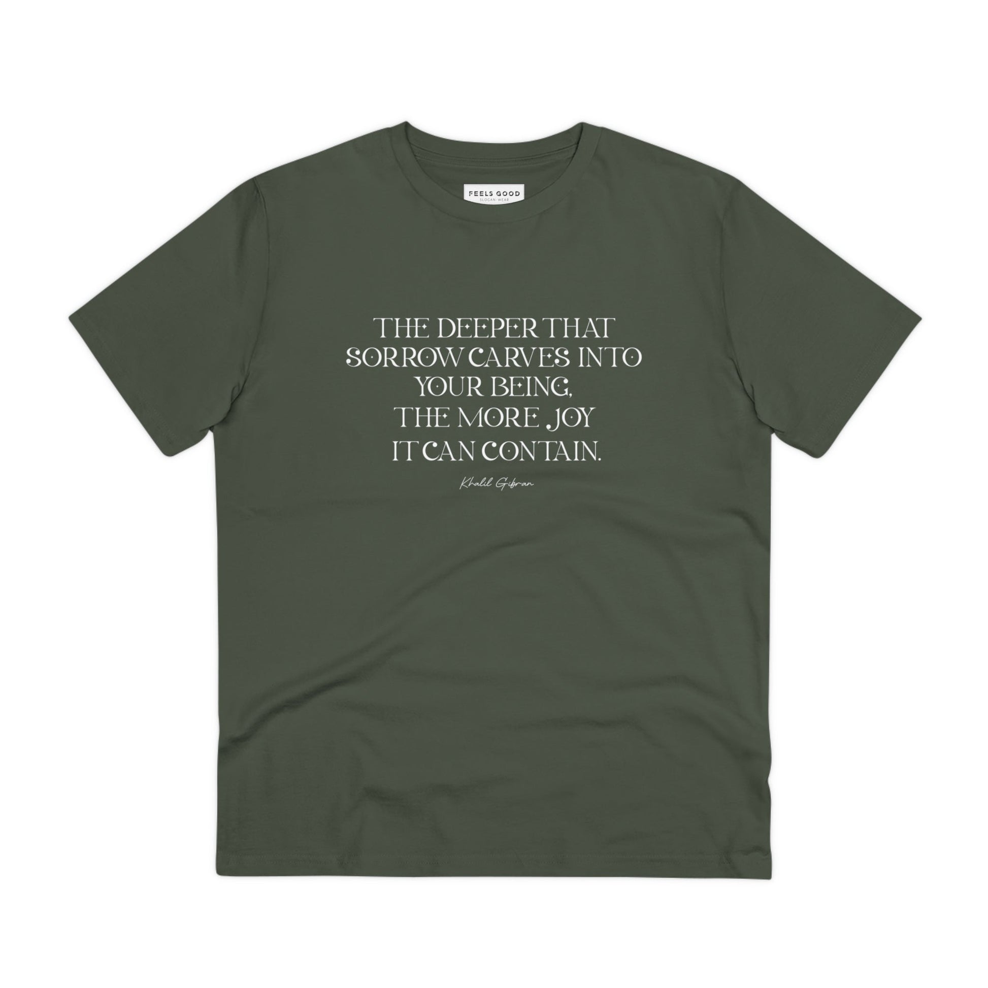 Famous Quotes 'Joy & Pain' Khalil Organic Cotton T-shirt - Famous Quote Tee