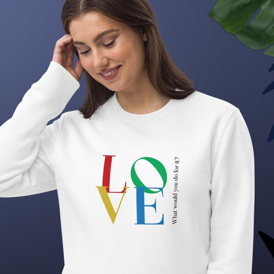 Famous Quotes 'LOVE' Dior Organic Cotton Sweatshirt - Dior Sweatshirt