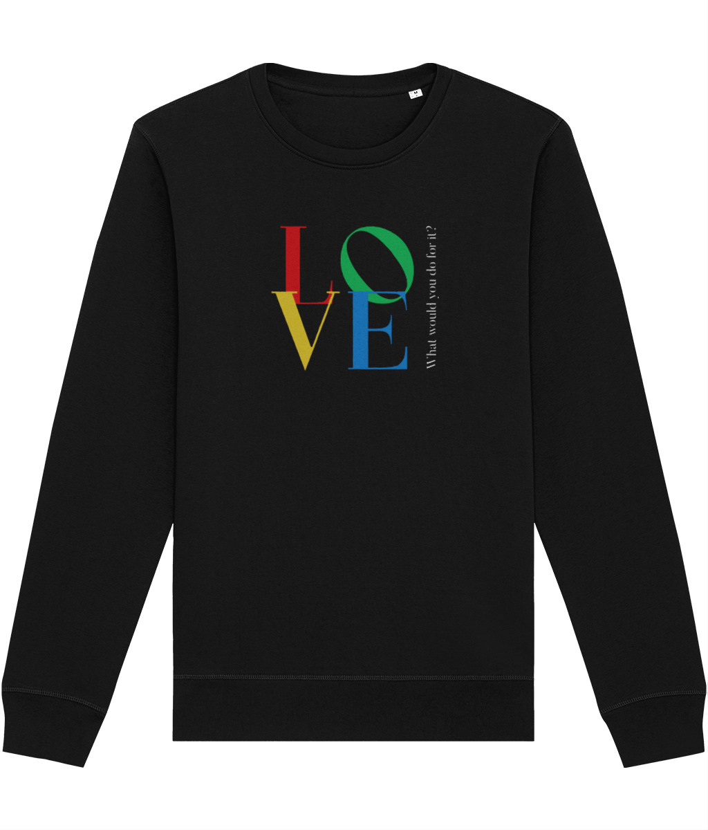 Famous Quotes 'LOVE' Dior Organic Cotton Sweatshirt - Eco Sweatshirt