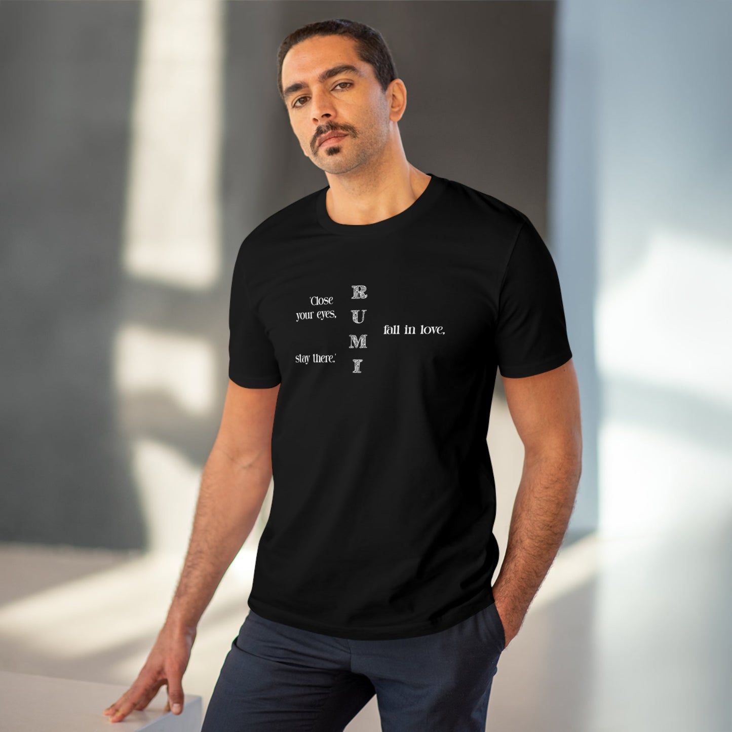 Famous Quotes 'Love' Rumi Organic Cotton T-shirt - Famous Quote Tee