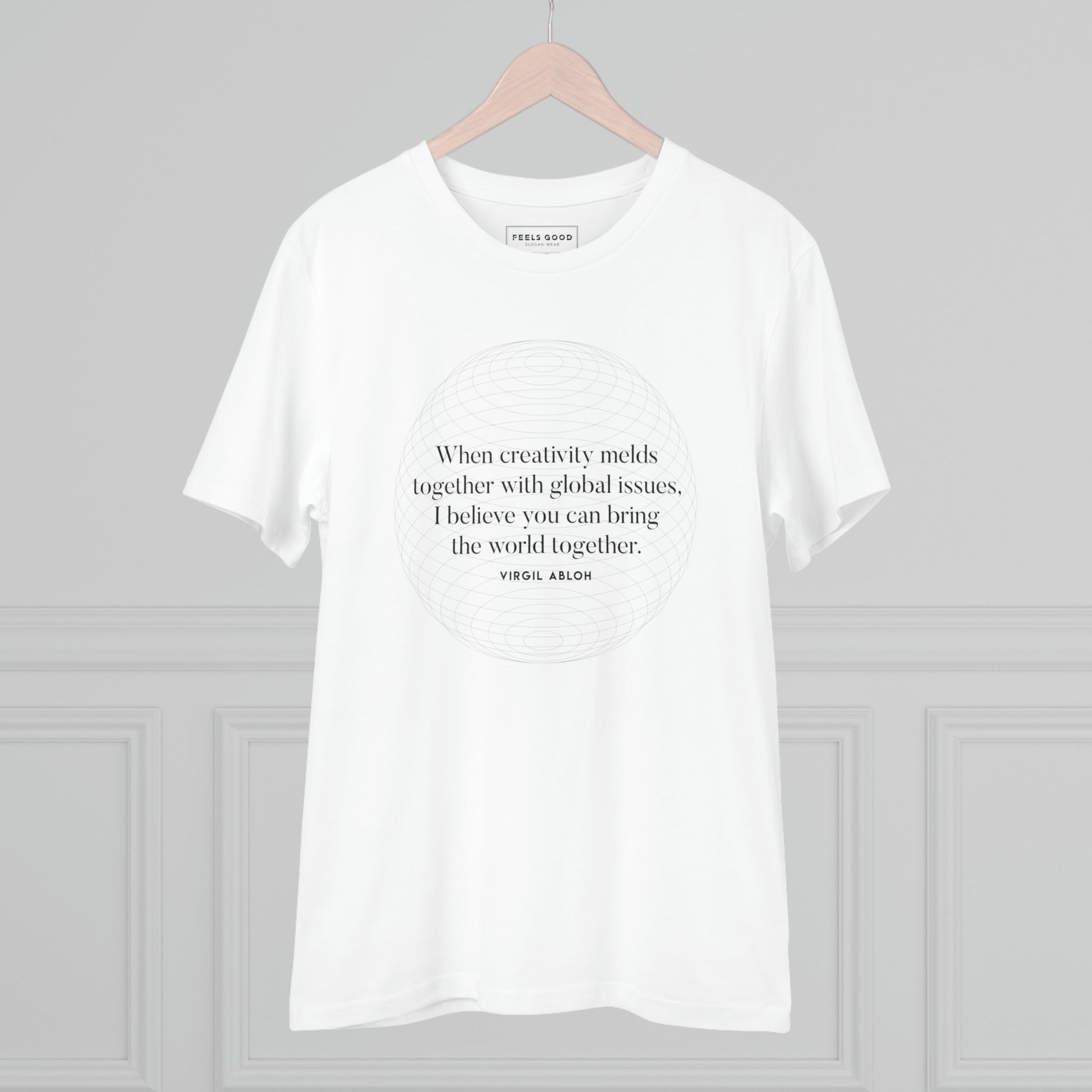 Famous Quotes 'One World' Virgil Organic Cotton T-shirt - Famous Quote Tee