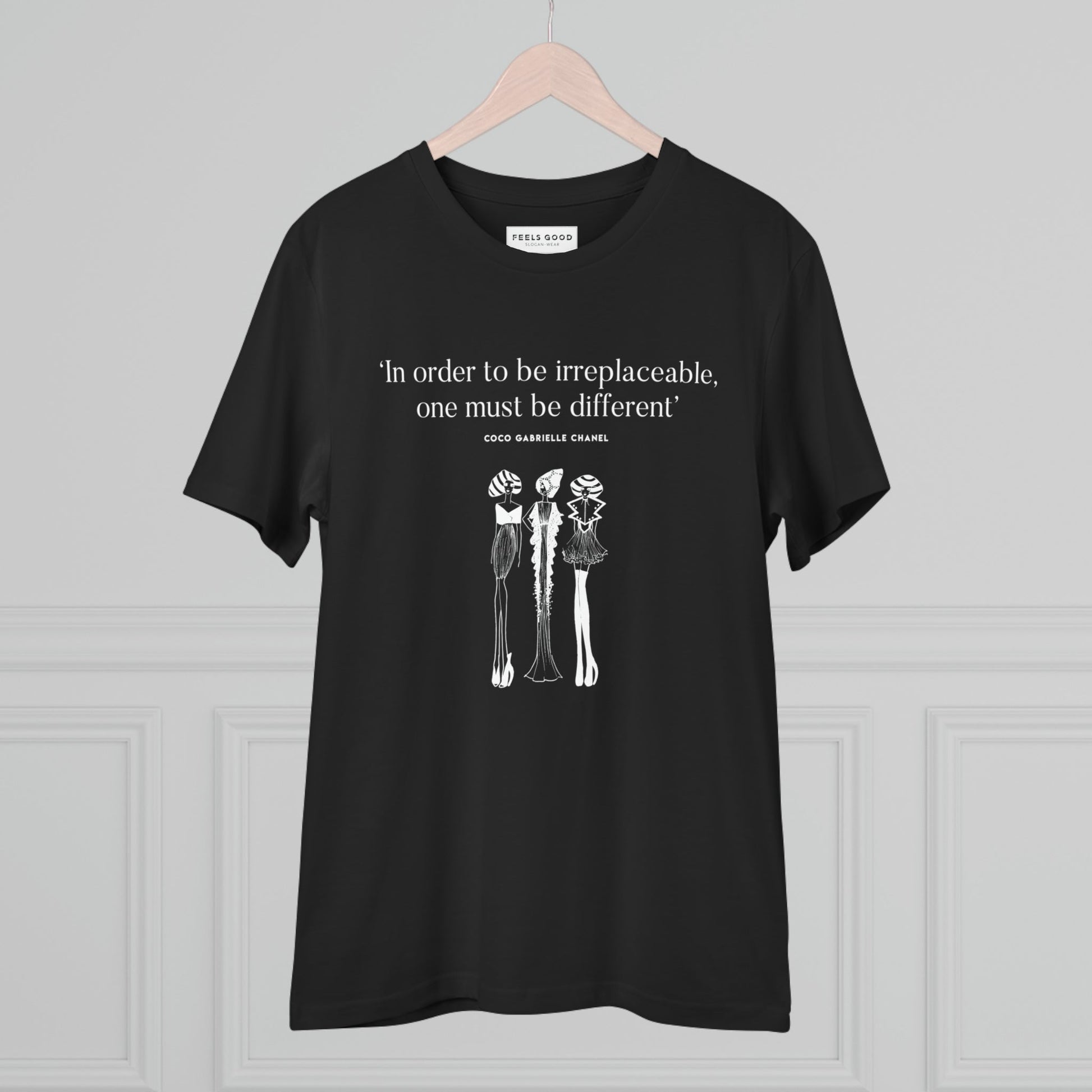 Fashion 'Be Different' Coco Organic Cotton T - shirt - Famous Quote Tee