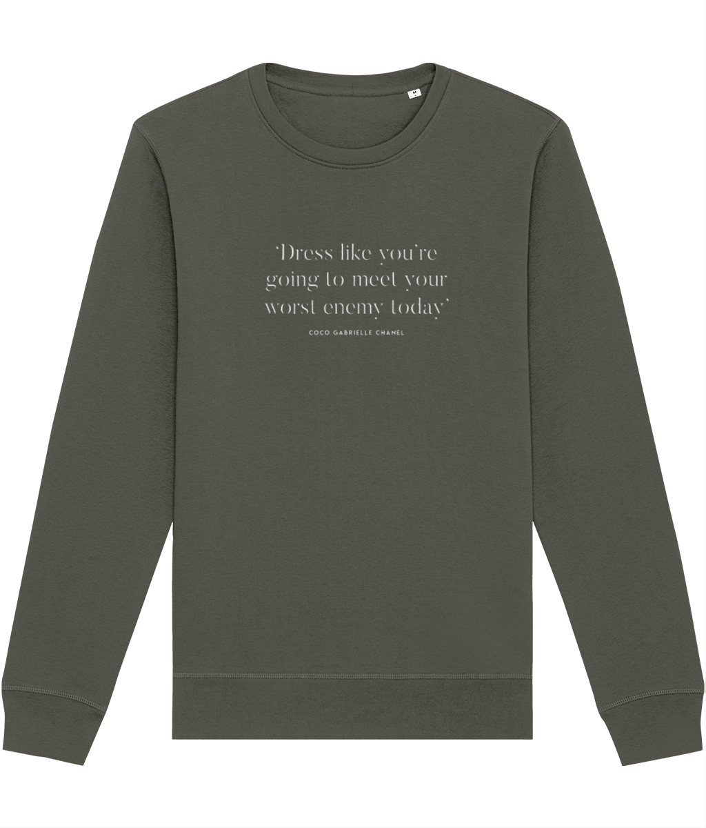 Fashion 'Dress For Your Enemy' Coco Organic Cotton Sweatshirt - Chanel Sweatshirt