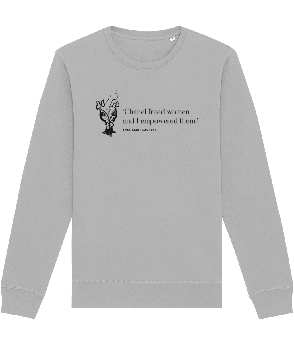 Fashion 'Empowered' Saint Laurent Organic Cotton Sweatshirt - Eco Sweatshirt