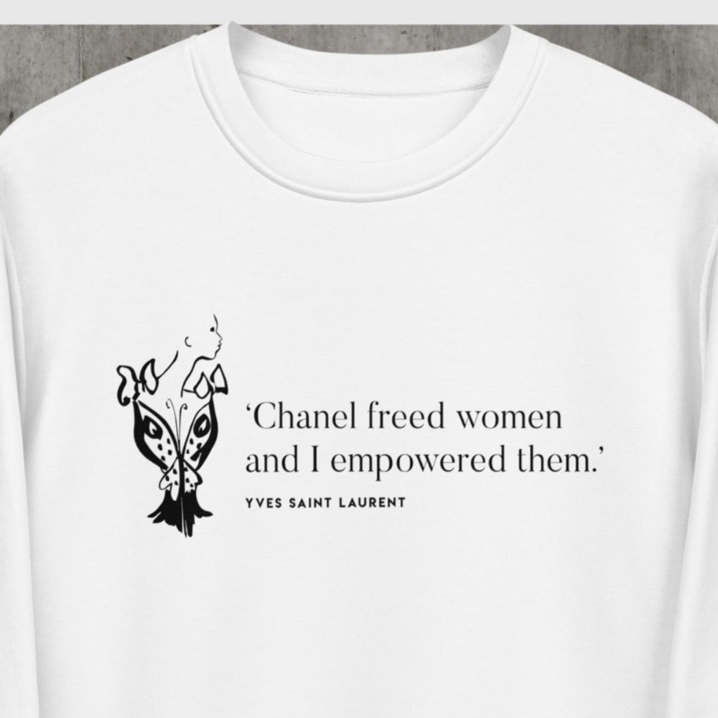 Fashion 'Empowered' Saint Laurent Organic Cotton Sweatshirt - Eco Sweatshirt