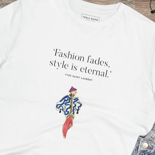 Fashion 'Eternal Style' Saint Laurent Organic Cotton T-shirt - Empowerment