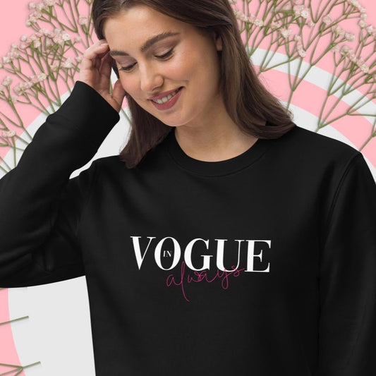 Fashion 'In Vogue' Organic Cotton Sweatshirt - Fashion Sweatshirt