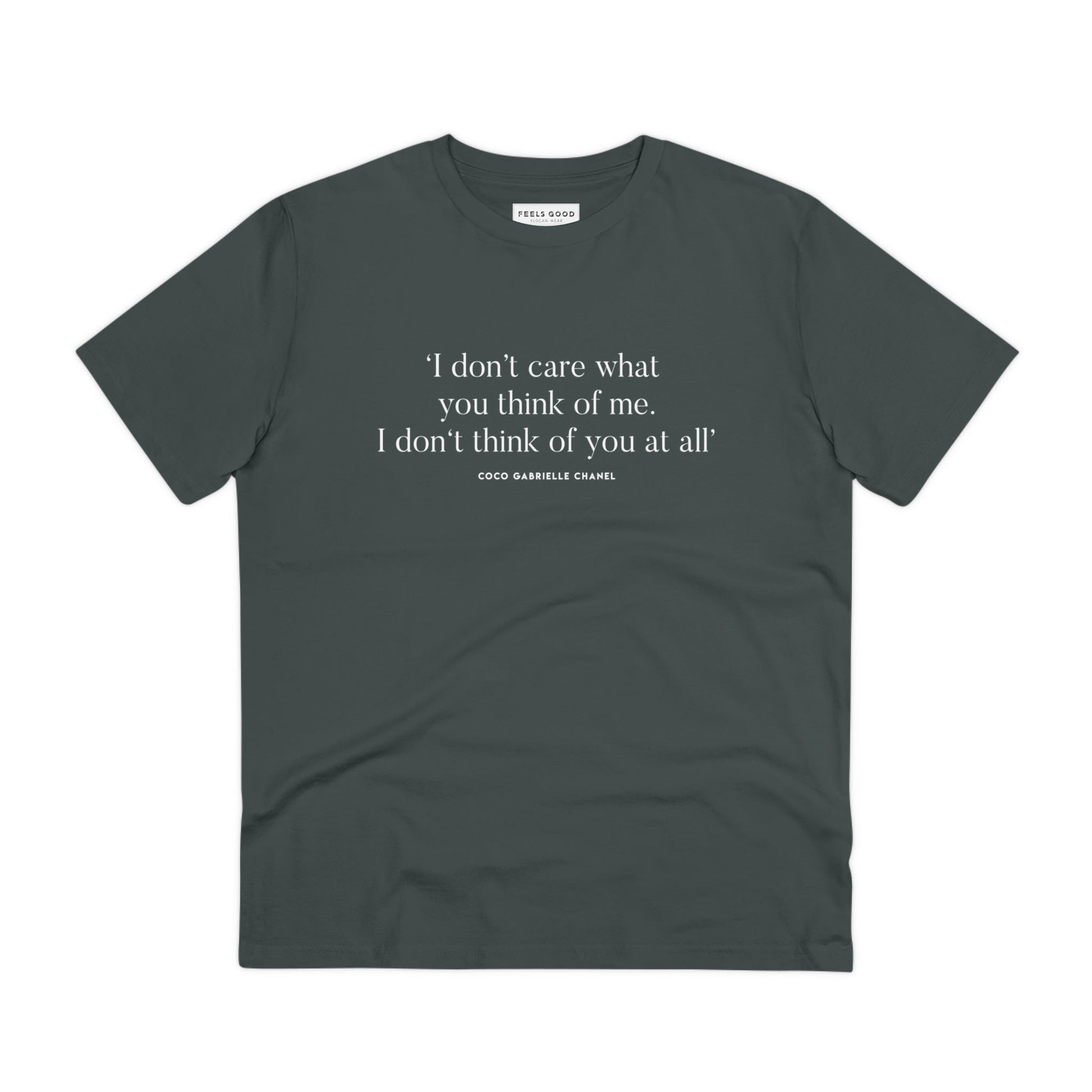 Fashion 'Me, Myself & I' Coco Organic Cotton T-shirt - Coco Quote Tshirt