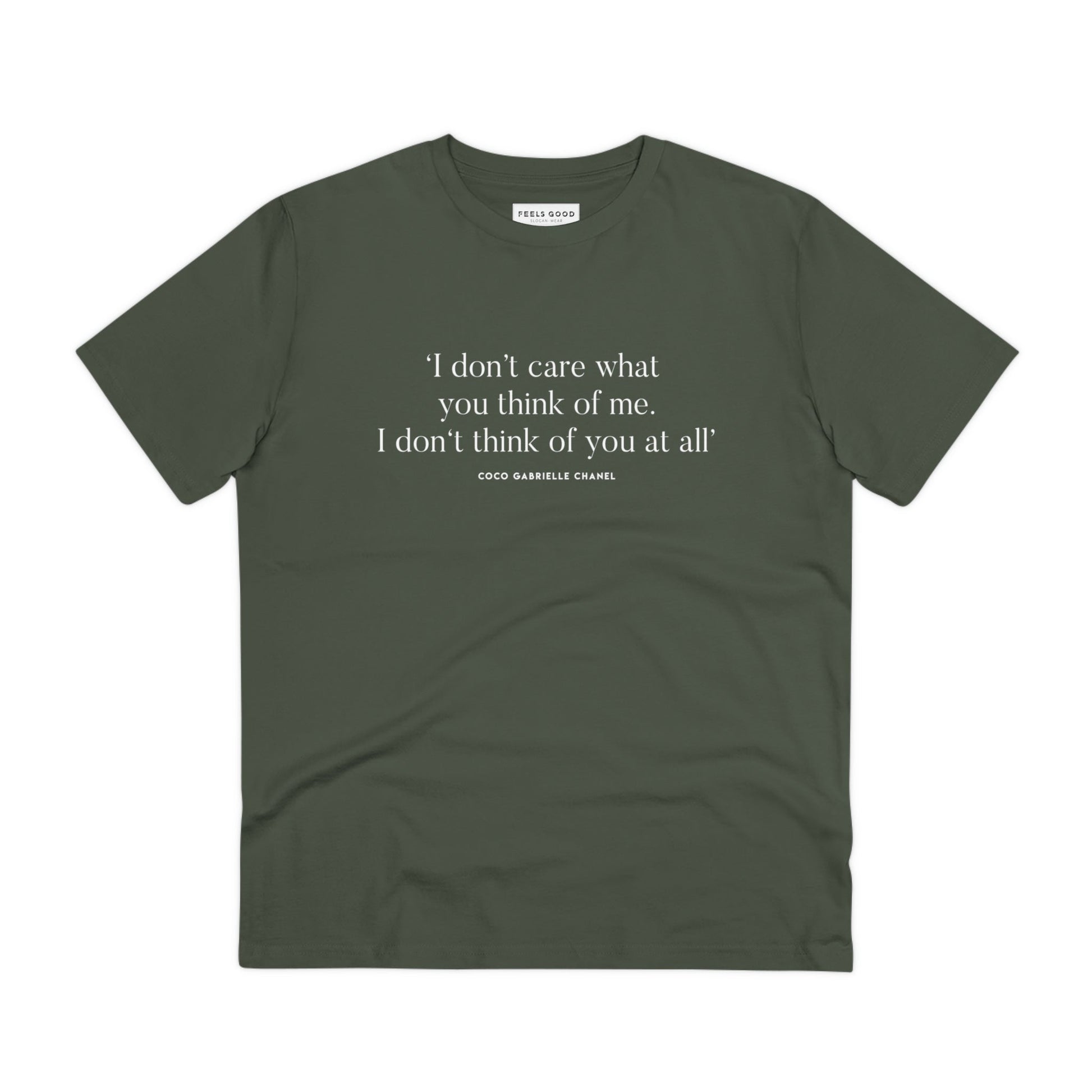 Fashion 'Me, Myself & I' Coco Organic Cotton T-shirt - Coco Quote Tshirt