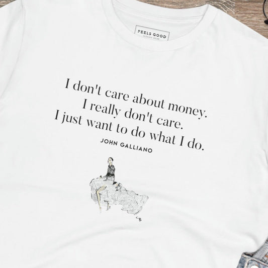 Fashion 'One Vision' Galliano Organic Cotton T-shirt - Famous Quote Tee