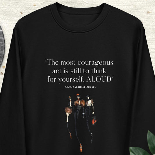 Fashion 'Think Aloud' Coco Organic Cotton Sweatshirt - Chanel Sweatshirt