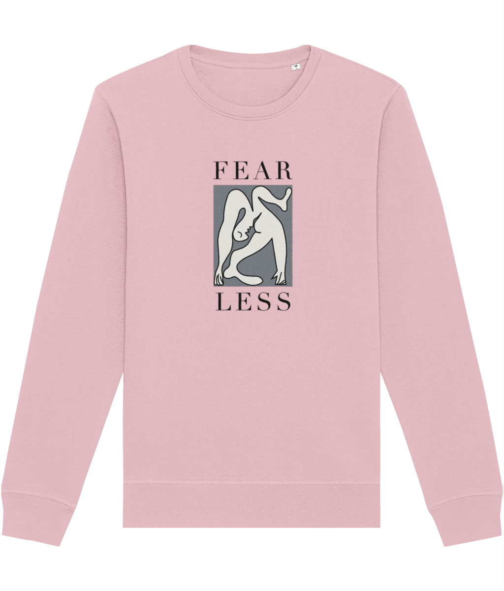 Feminist 'Fear Less' Organic Cotton Sweatshirt - Fearless Sweatshirt