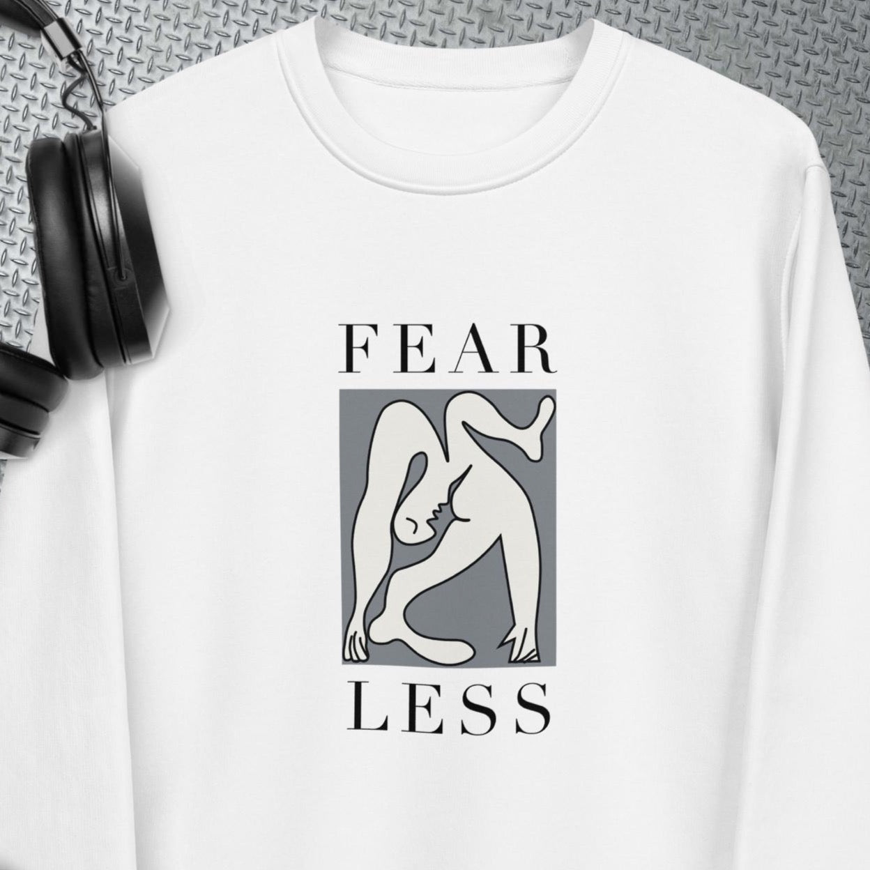 Feminist 'Fear Less' Organic Cotton Sweatshirt - Fearless Sweatshirt