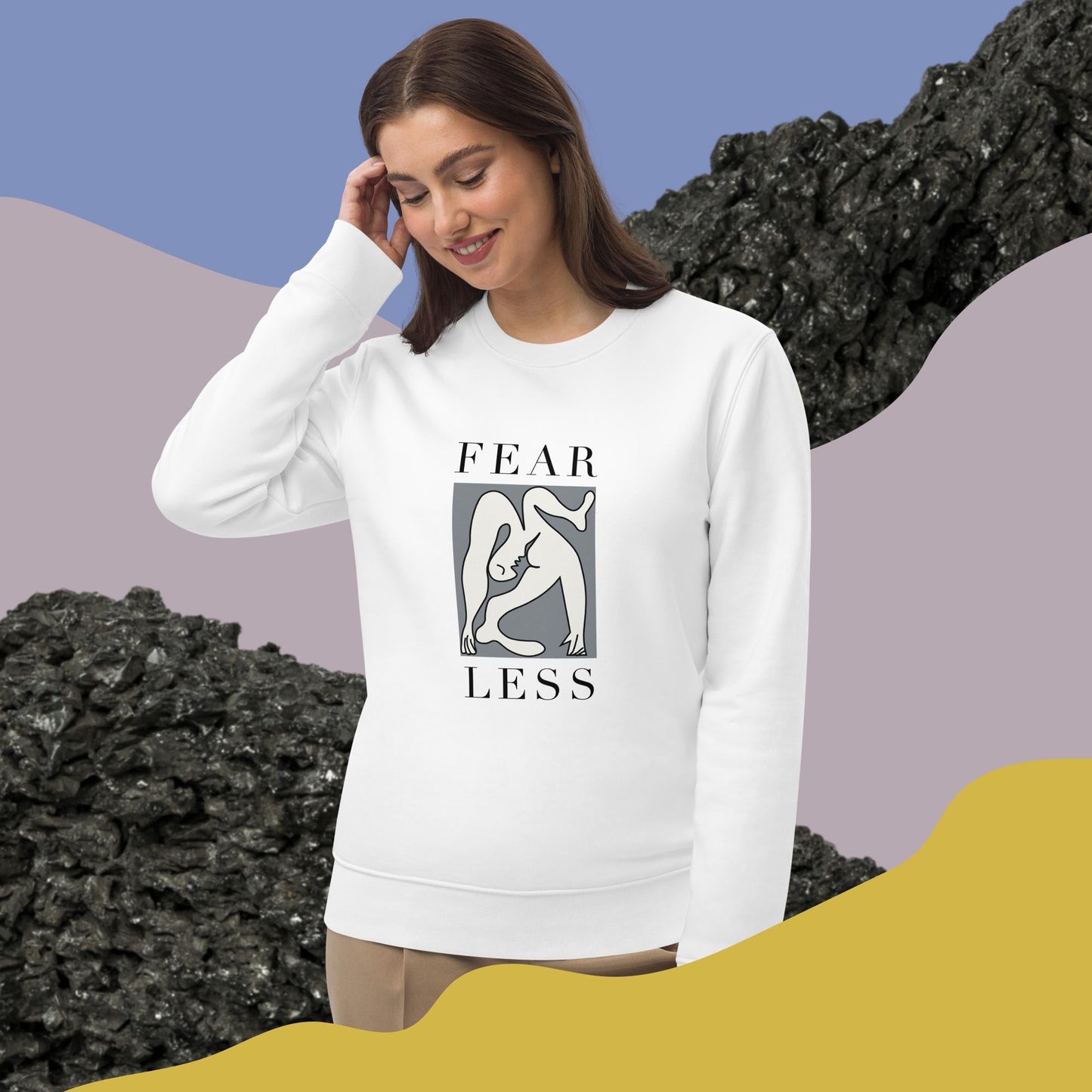 Feminist 'Fear Less' Organic Cotton Sweatshirt - Fearless Sweatshirt