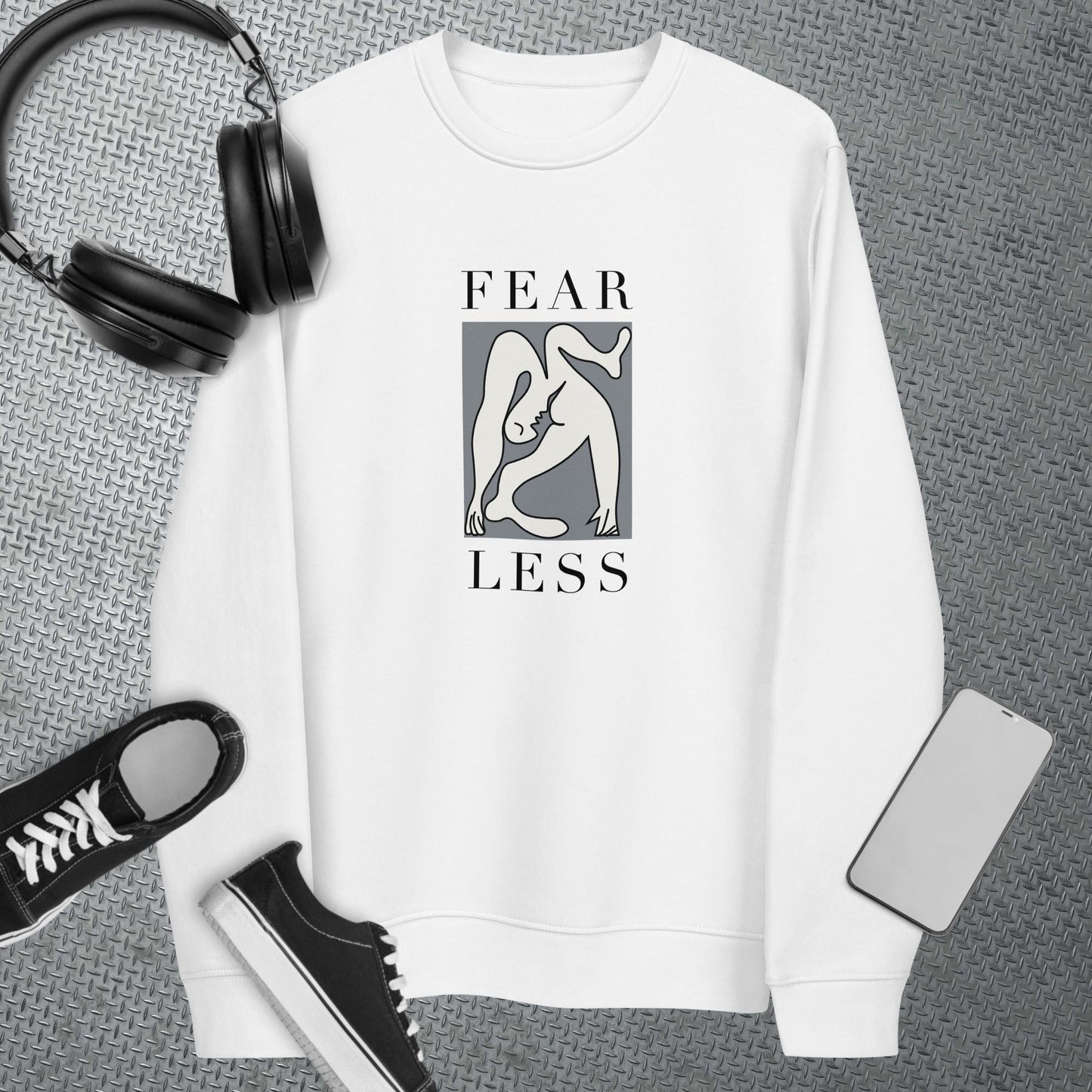 Feminist 'Fear Less' Organic Cotton Sweatshirt - Fearless Sweatshirt