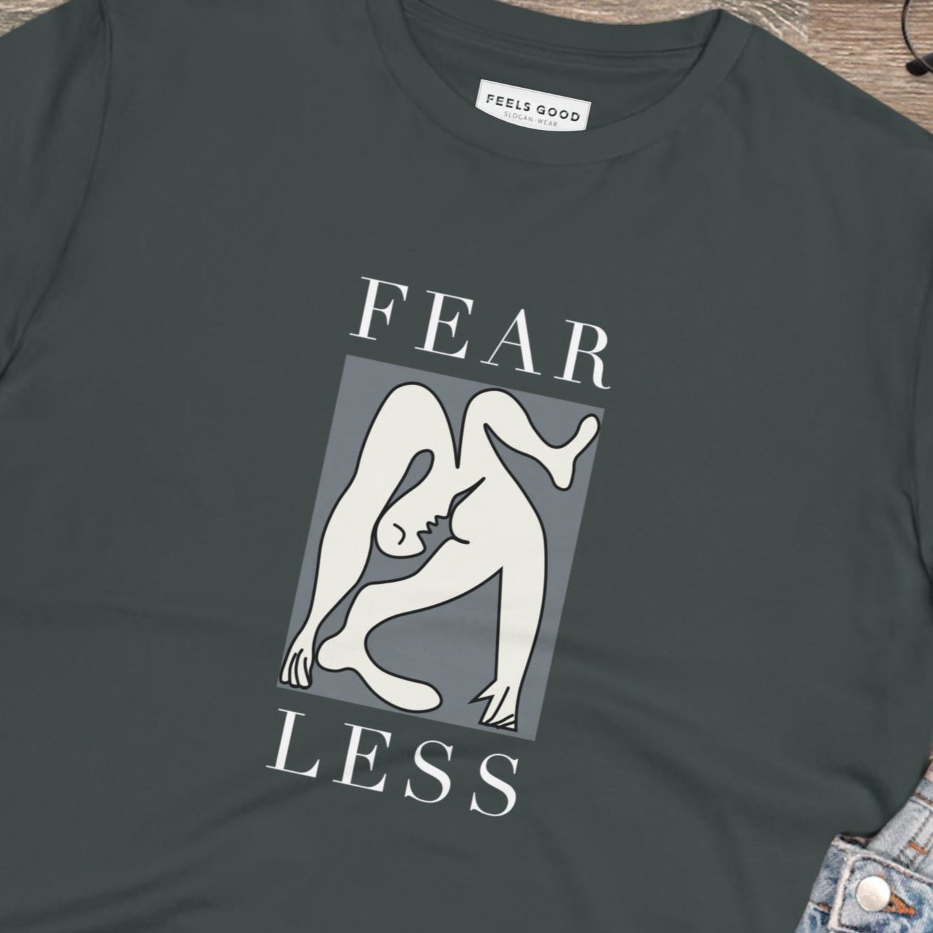 Feminist 'Fear Less' Organic Cotton T-shirt - Fearless Tshirt