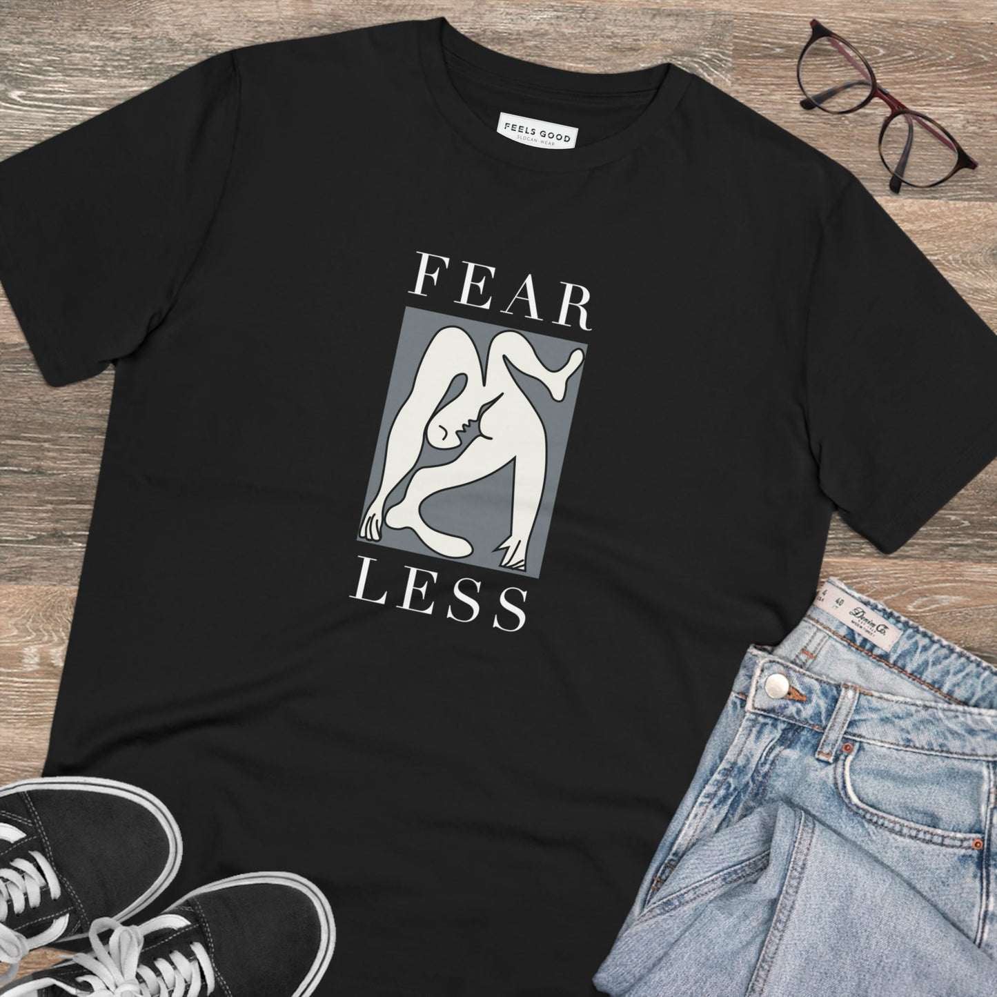 Feminist 'Fear Less' Organic Cotton T-shirt - Fearless Tshirt