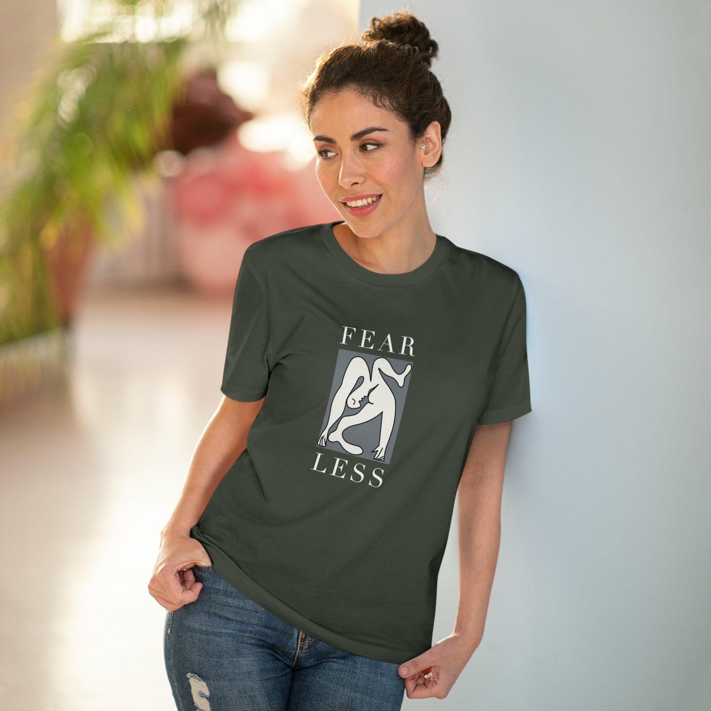 Feminist 'Fear Less' Organic Cotton T-shirt - Fearless Tshirt