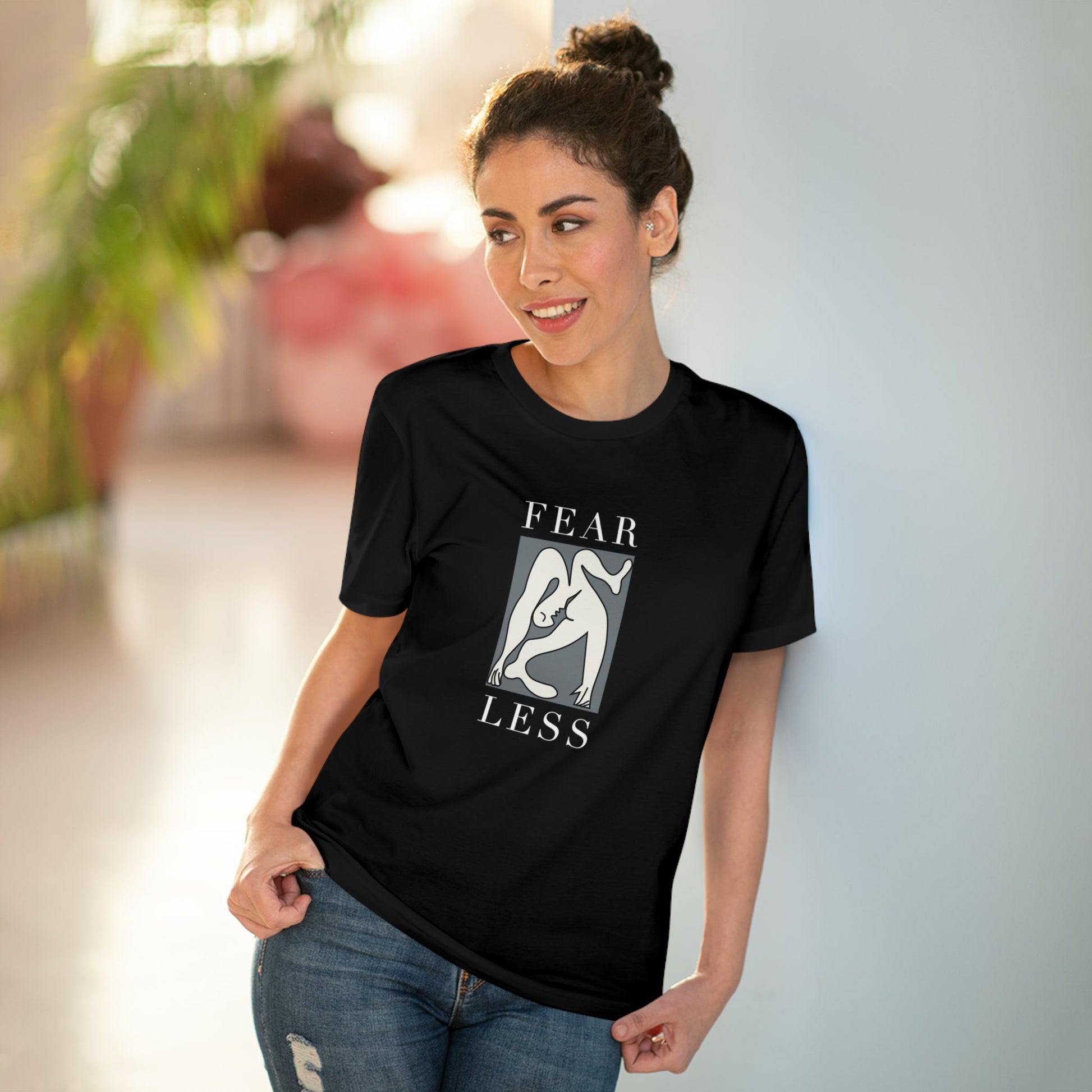 Feminist 'Fear Less' Organic Cotton T-shirt - Fearless Tshirt