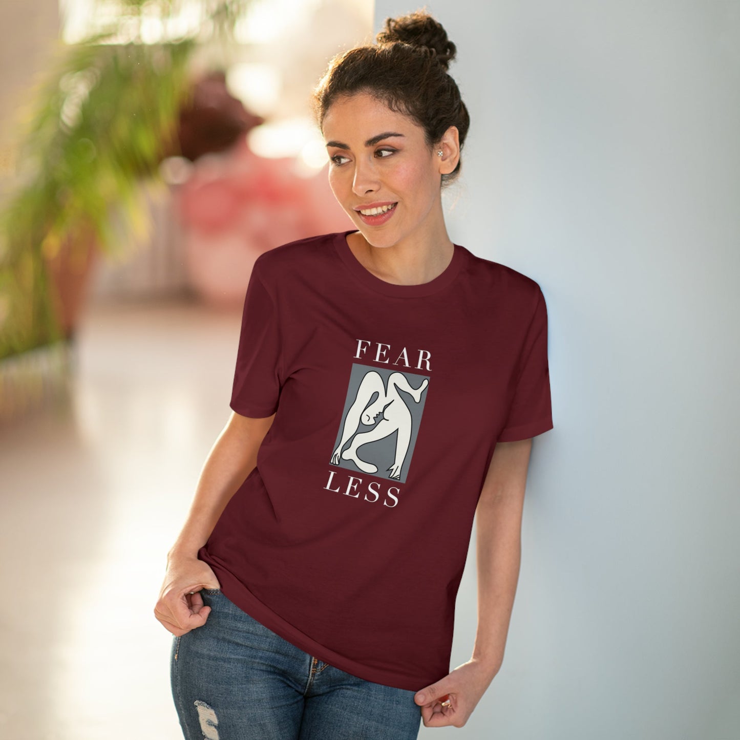 Feminist 'Fear Less' Organic Cotton T-shirt - Fearless Tshirt