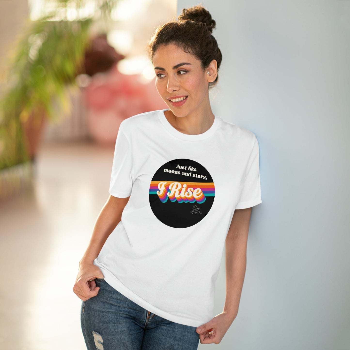 Feminist 'I Rise' Maya Organic Cotton T-shirt - Feminism