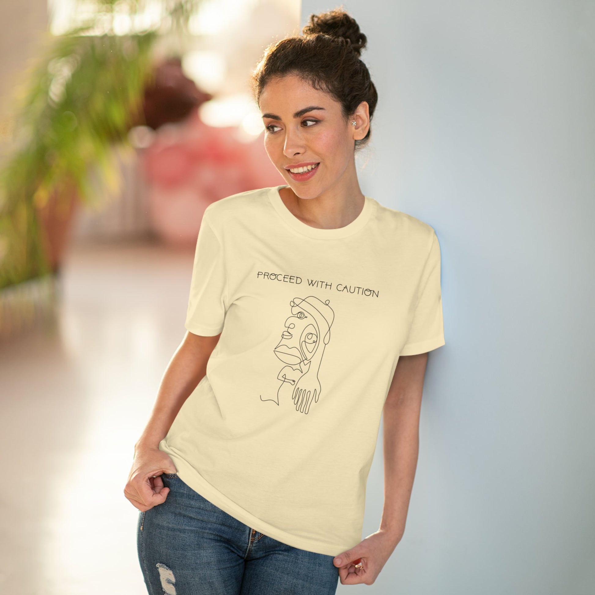 Feminist 'Proceed With Caution' Organic Cotton T-shirt - Equality Tshirt