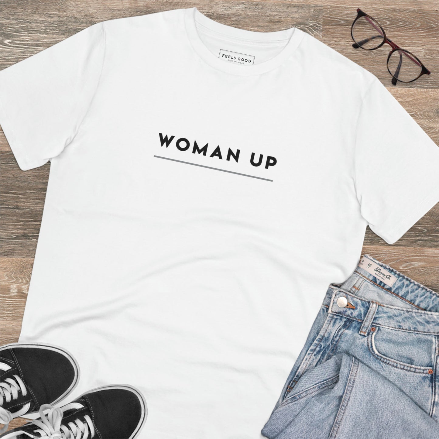 Feminist 'Woman Up' Organic Cotton T-shirt - Feminism