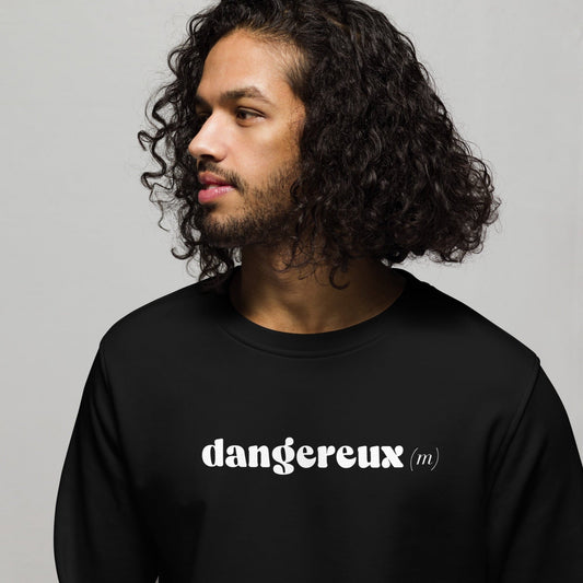 Francophile 'Dangerous Male' Organic Cotton Sweatshirt - French Gift
