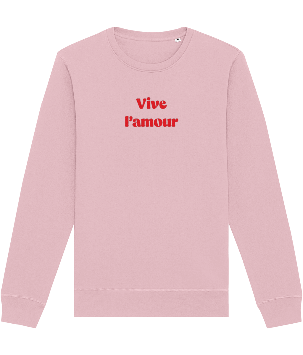 Francophile 'Long Live Love' Organic Cotton Sweatshirt - French Gift