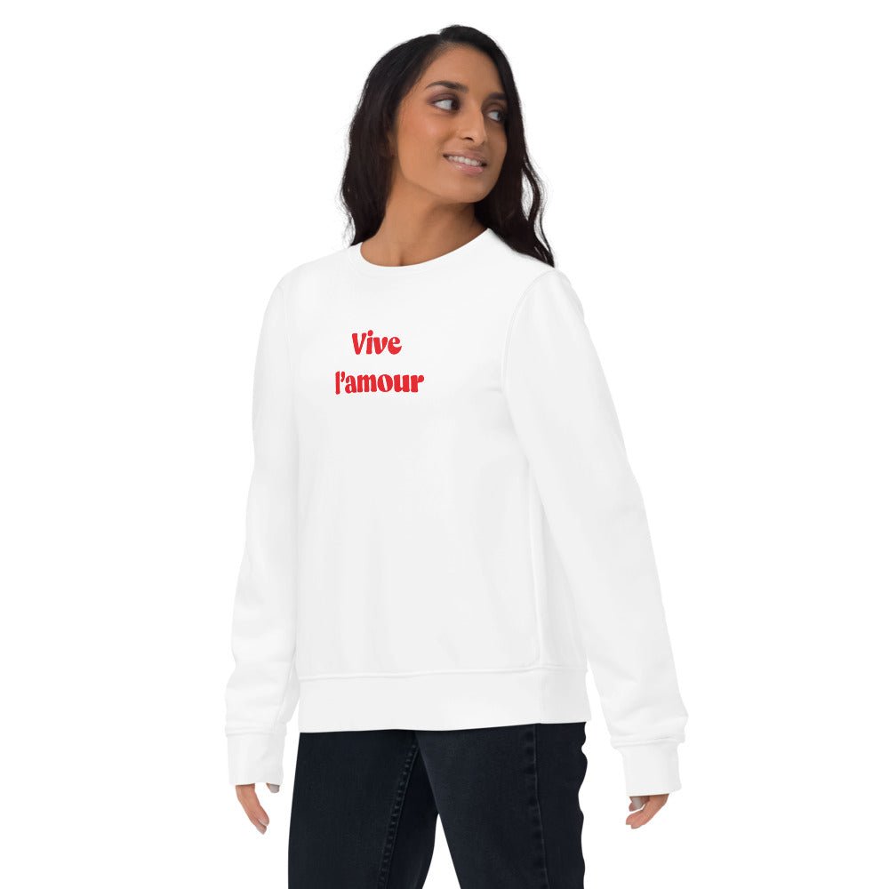 Francophile 'Long Live Love' Organic Cotton Sweatshirt - French Gift