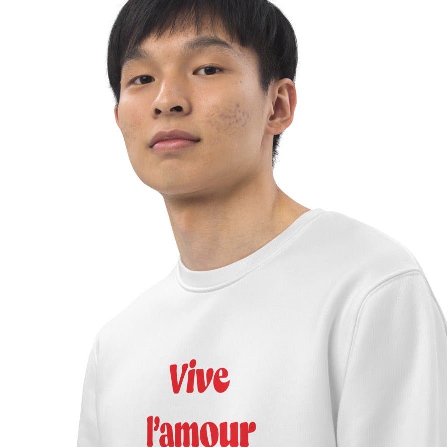 Francophile 'Long Live Love' Organic Cotton Sweatshirt - French Gift