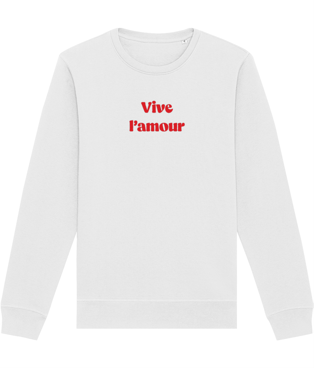 Francophile 'Long Live Love' Organic Cotton Sweatshirt - French Gift