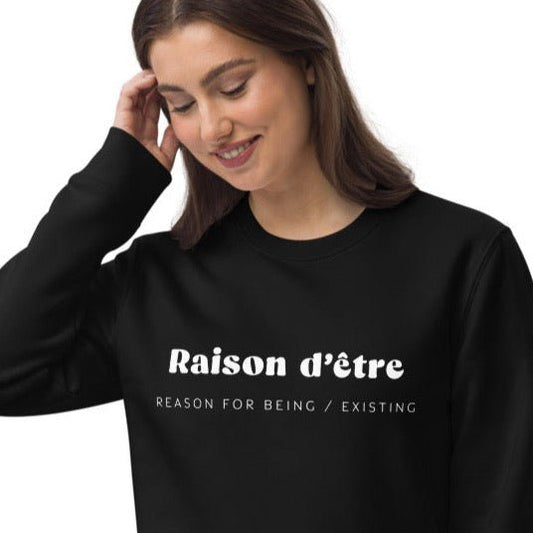 Francophile 'Reason Of Being' Organic Cotton Sweatshirt - French Gift