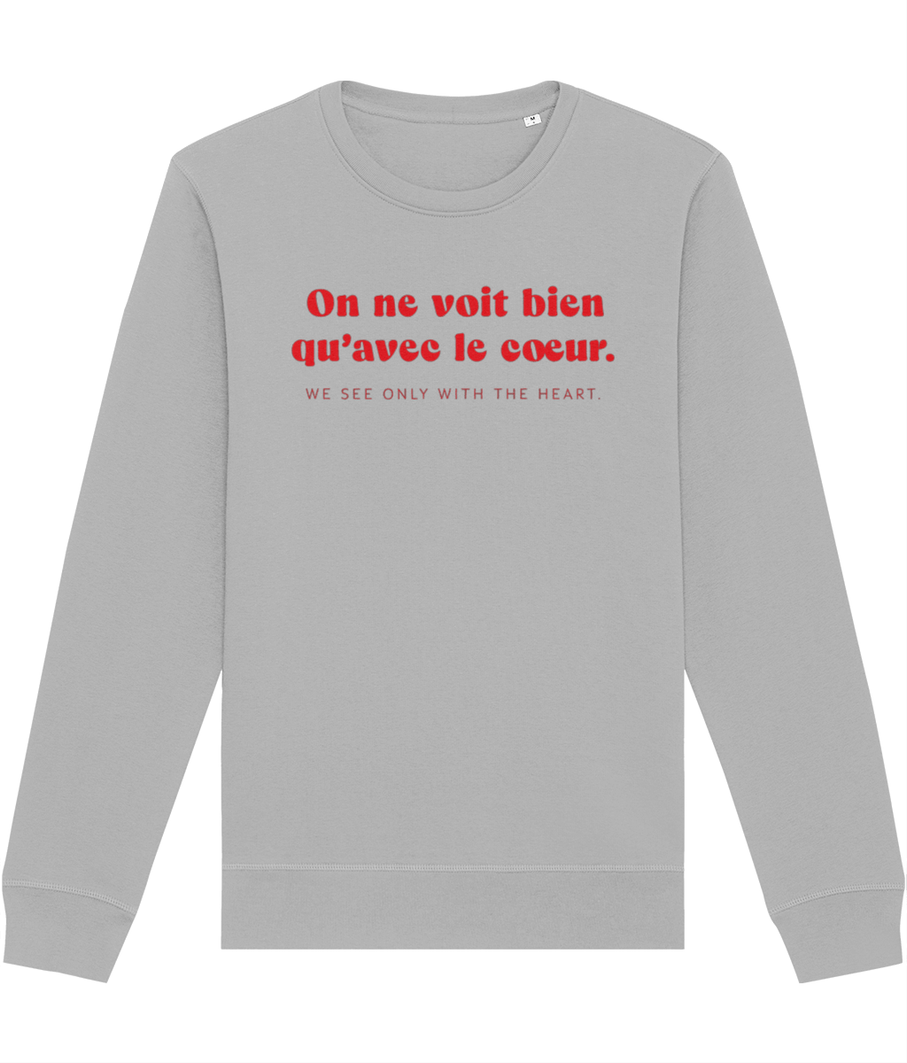 Francophile 'Seeing With The Heart' Organic Cotton Sweatshirt - French Gift