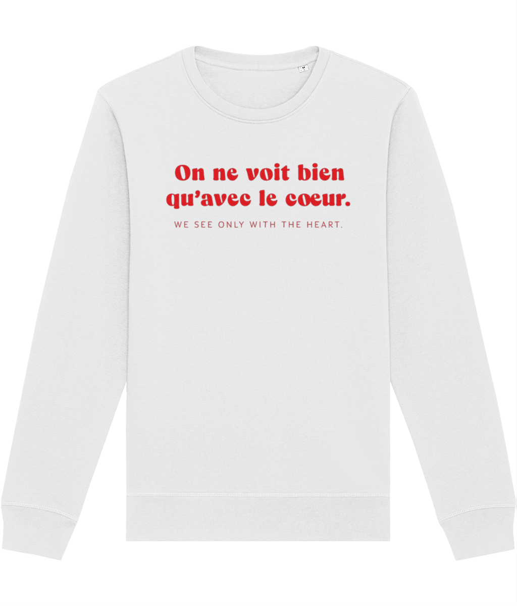 Francophile 'Seeing With The Heart' Organic Cotton Sweatshirt - French Gift