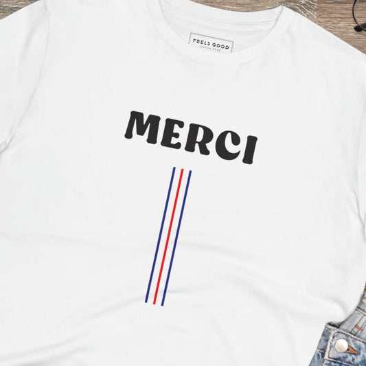 Francophile 'Thank You' Organic Cotton T-shirt - Francophile Tshirt