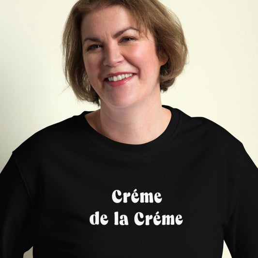 Francophile 'The Cream Of The Crop' Organic Cotton Sweatshirt - French Gift