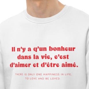 Francophile 'To Love & Be Loved' Organic Cotton Sweatshirt - French Gift