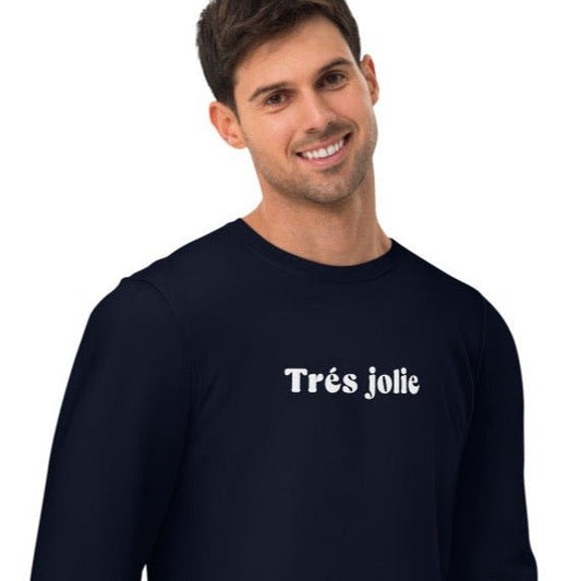 Francophile 'Very Happy' Organic Cotton Sweatshirt - French Gift