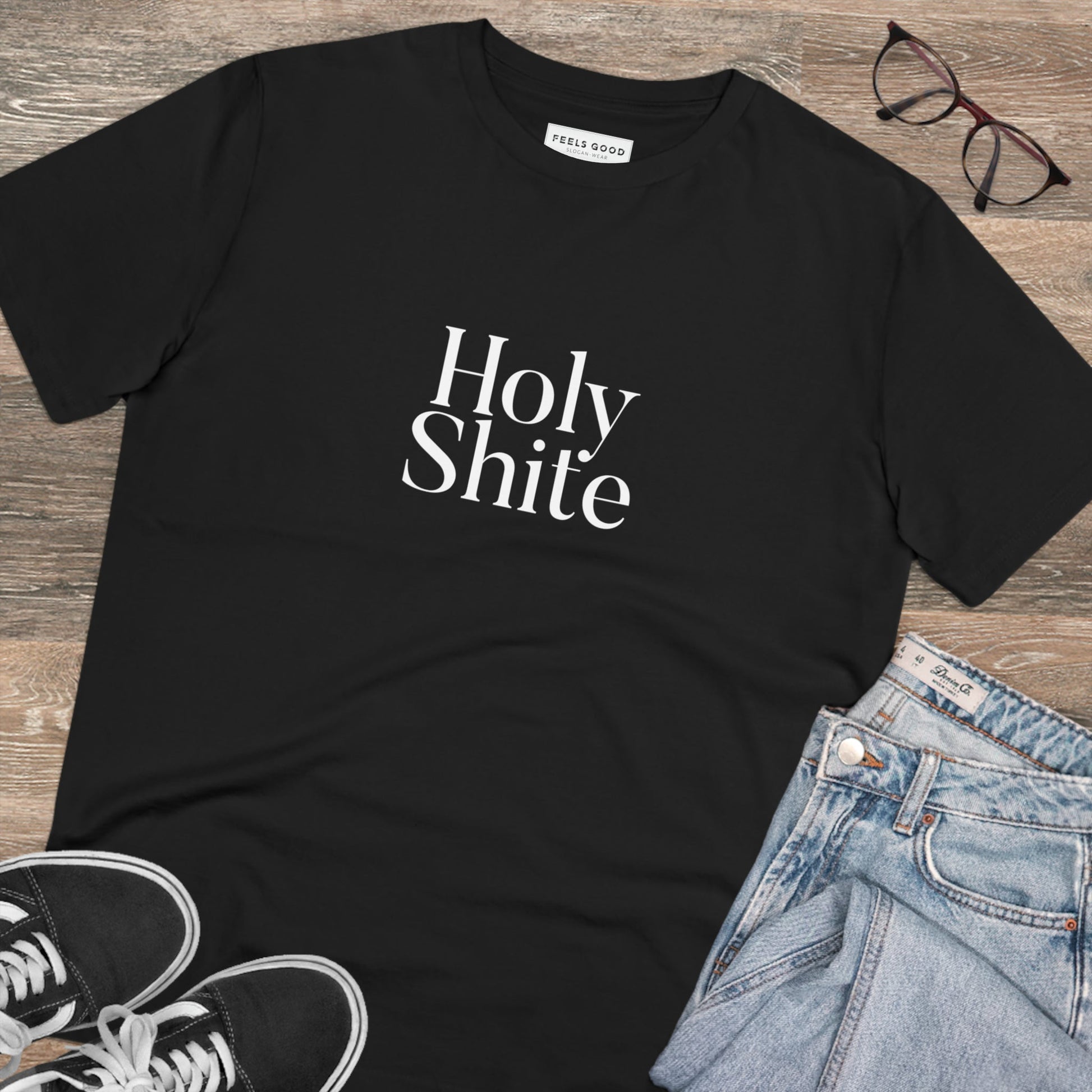 Glaswegian Slang 'Holy Shite' Organic Cotton T-shirt - Eco Tshirt