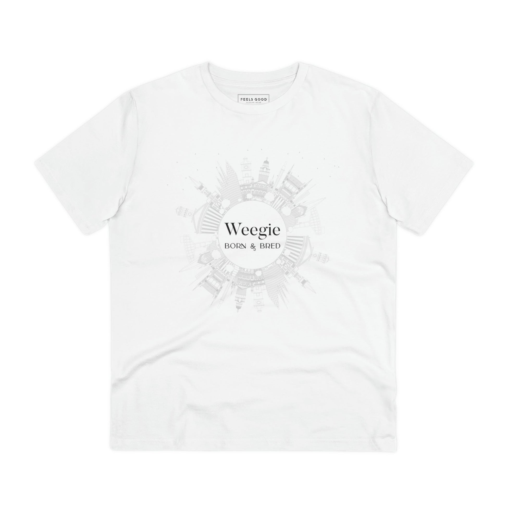 Glaswegian Slang 'Weegie Born & Bred' Organic Cotton T-shirt - Eco Tshirt