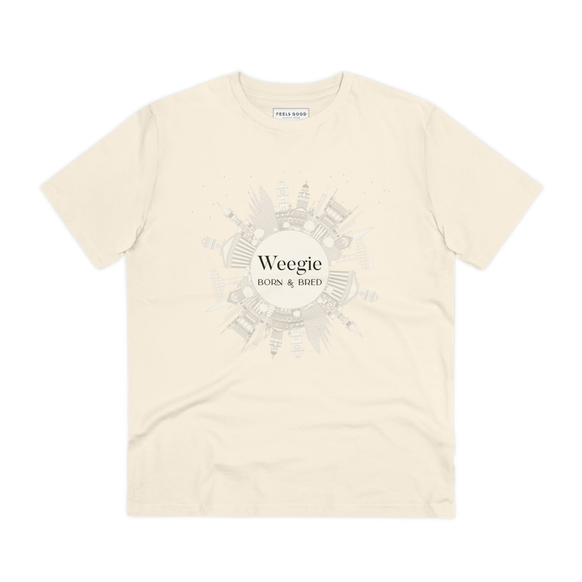 Glaswegian Slang 'Weegie Born & Bred' Organic Cotton T-shirt - Eco Tshirt