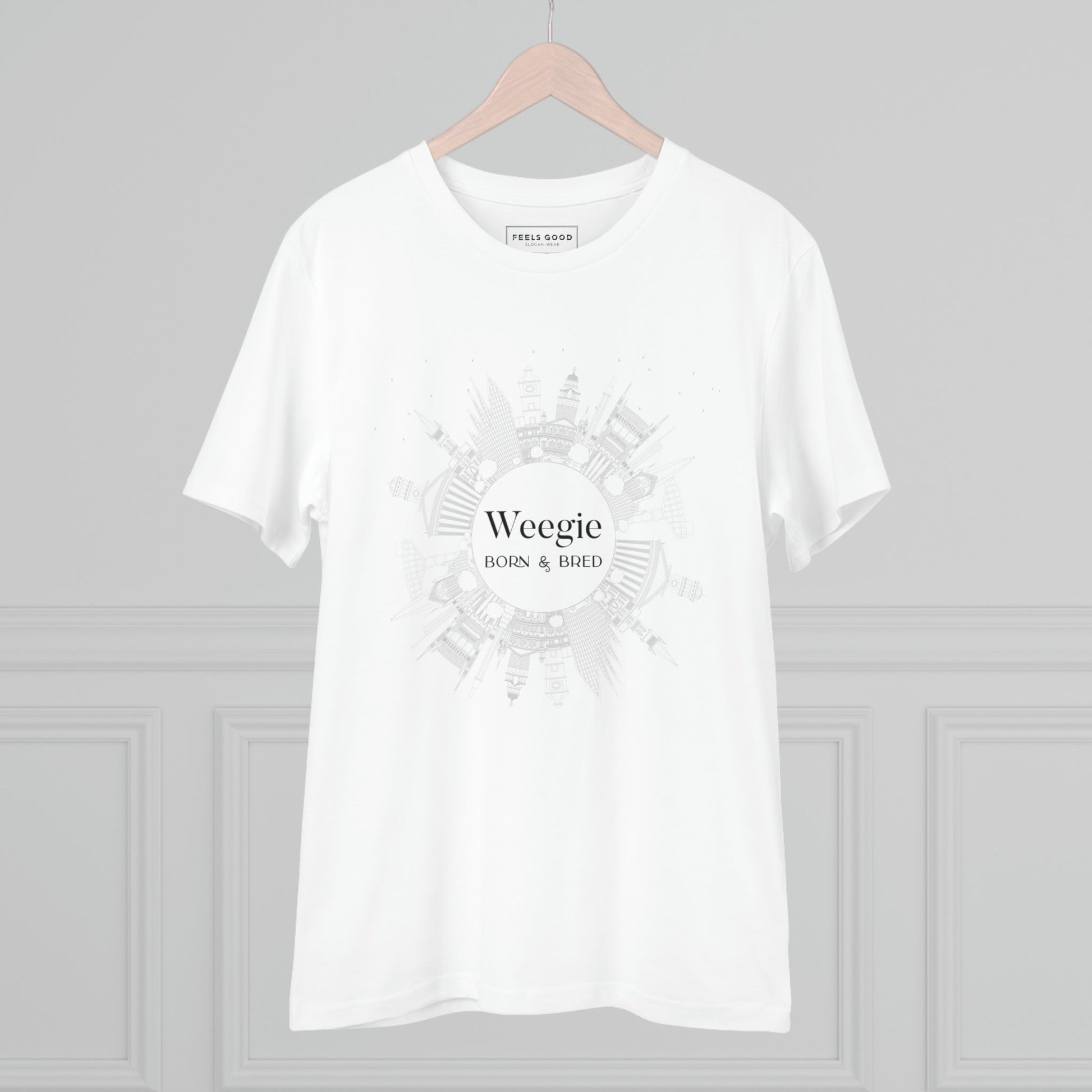 Glaswegian Slang 'Weegie Born & Bred' Organic Cotton T-shirt - Eco Tshirt