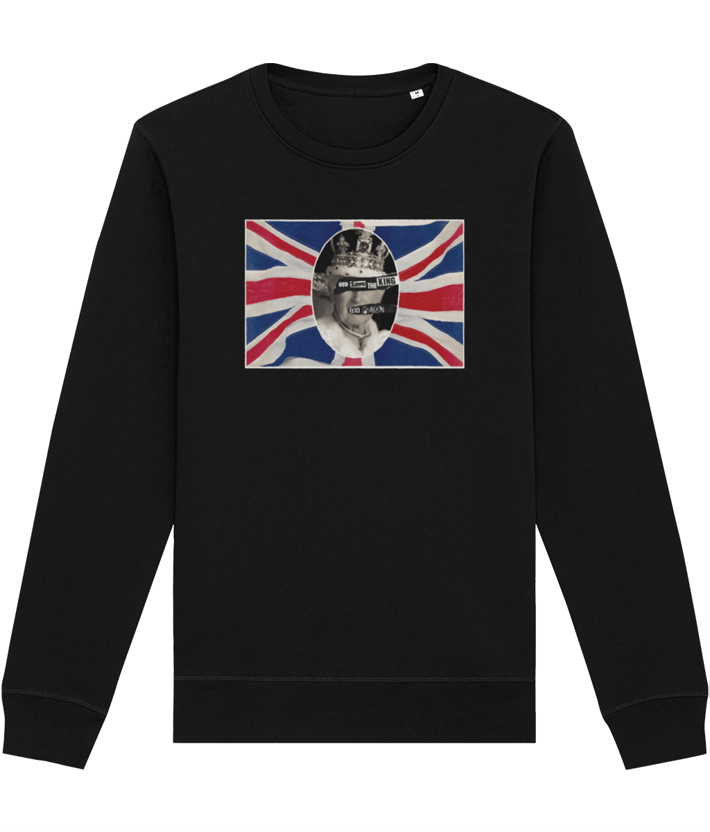 'God Save The King' Sex Pistols Organic Cotton Sweatshirt - Fun Sweatshirt