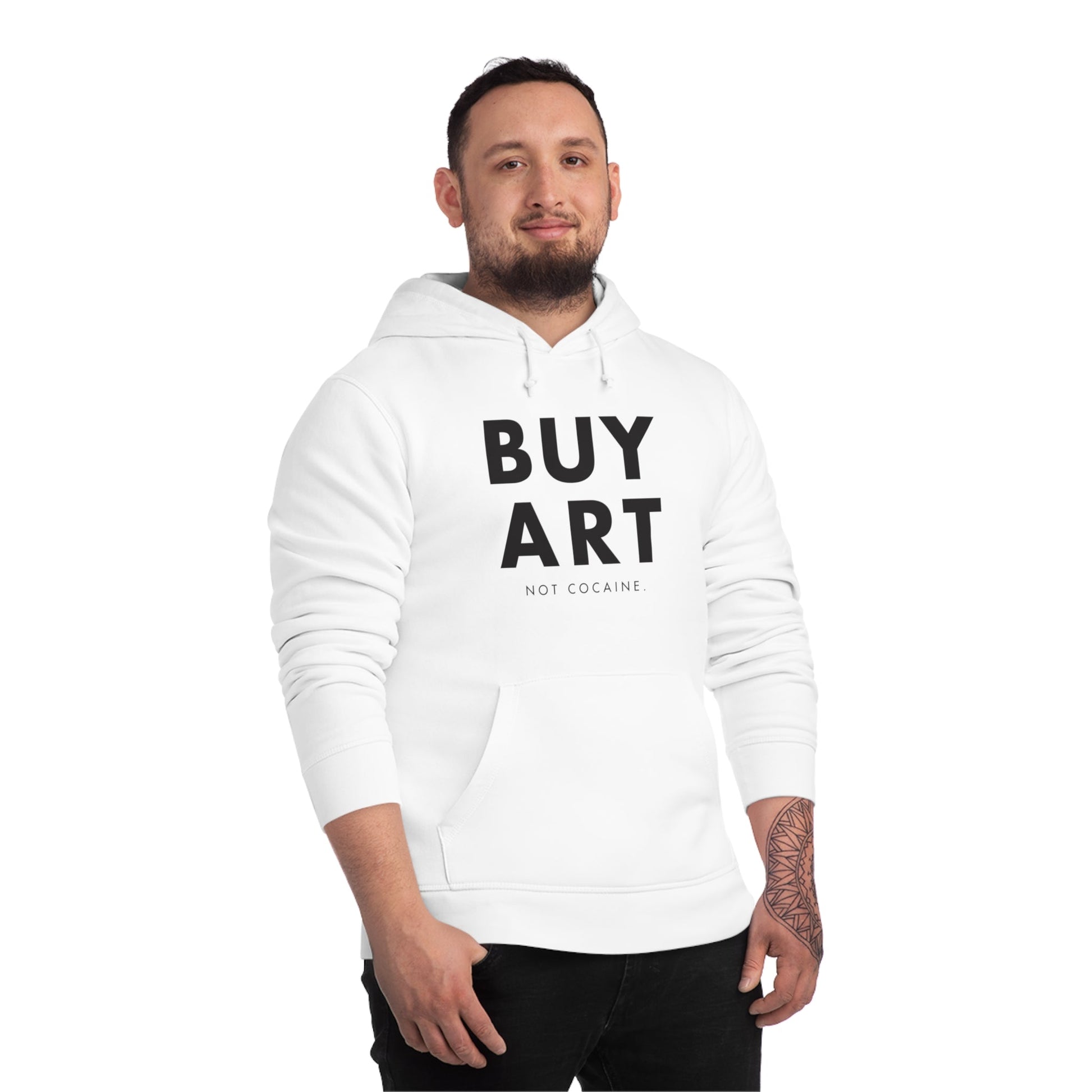 Hip Hop 'Buy Art, Not Cocaine' Organic Cotton Hoodie - Cool Hoodie