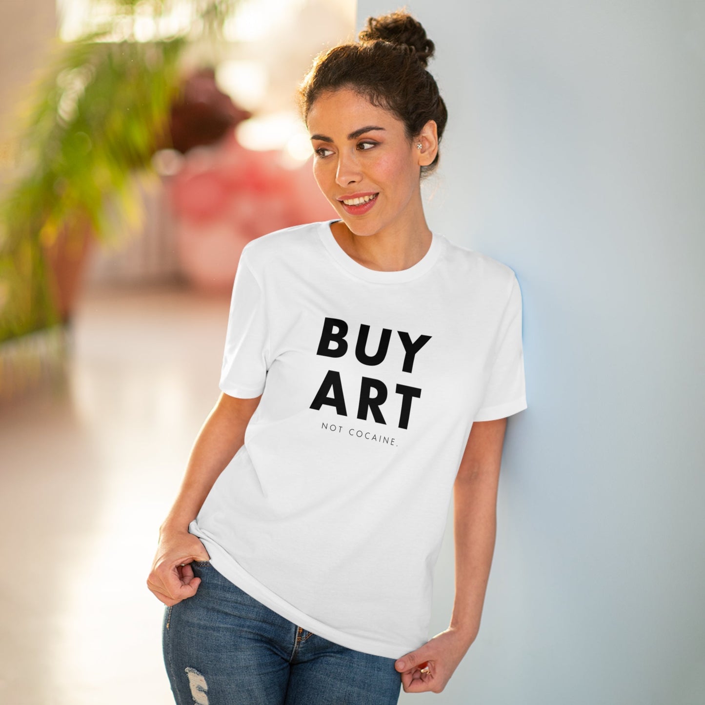 Hip Hop 'Buy Art, Not Cocaine' Organic Cotton T-shirt - Cool Tshirt