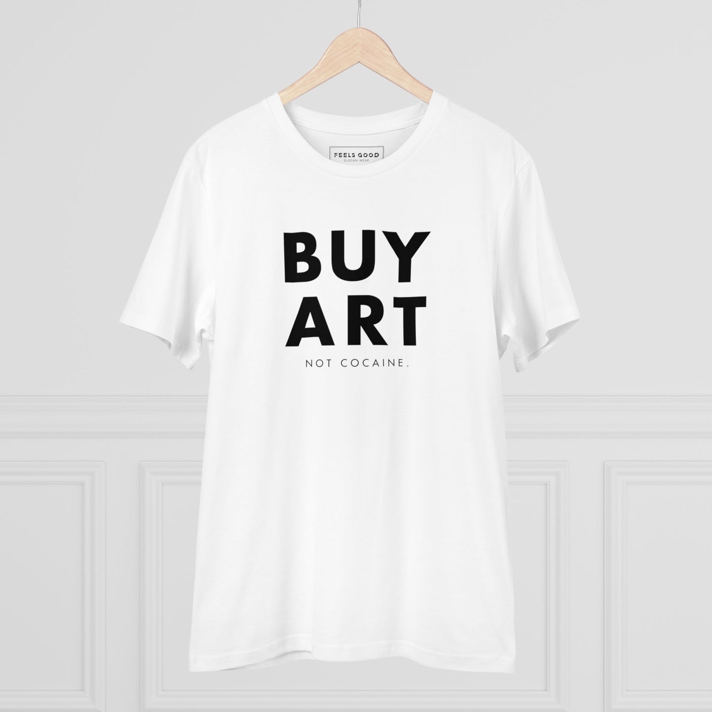 Hip Hop 'Buy Art, Not Cocaine' Organic Cotton T-shirt - Cool Tshirt